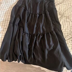 Plus size Black Tiered Skirt